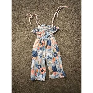 Marie Nicole Floral Summer Baby Girls Sleeveless‎ Romper Size XXXS 3-6 Months